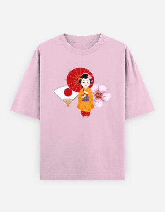 Japan lady Oversized Cotton T-Shirt