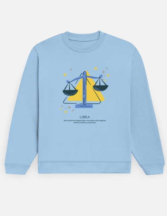Libra Graphic Sweatshirt - baby blue