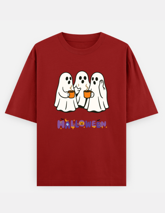 Halloween Ghost Cotton T-Shirt