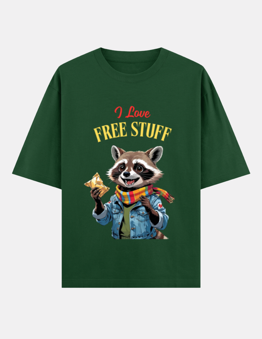 Free Raccoon Oversized T-shirt