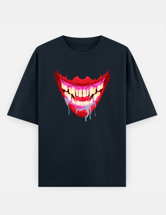 Scary Smile Oversized Cotton T-Shirt